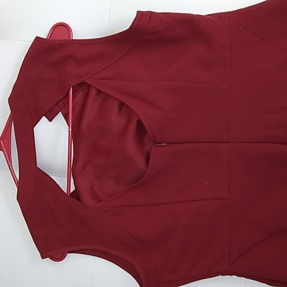 Kim Kardashian sleeveless dress wine size XL 14-16 - Picture 3 of 6